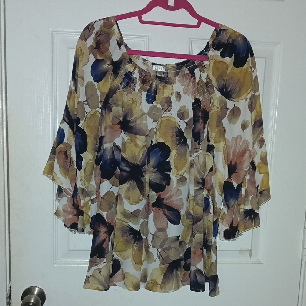 Spense Relaxed Ruffled Blouse